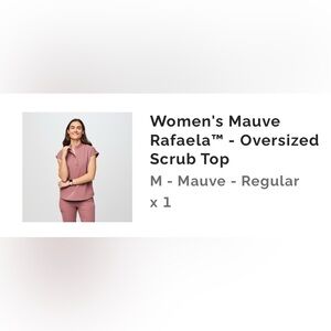Figs Women's Mauve Oversized Scrub Top